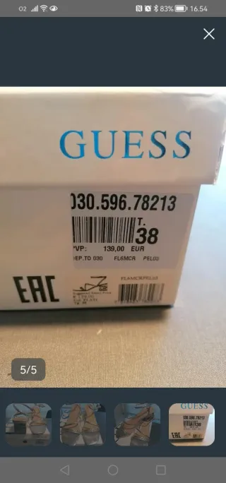 Sandalias Guess T 38 Piel Nuevas