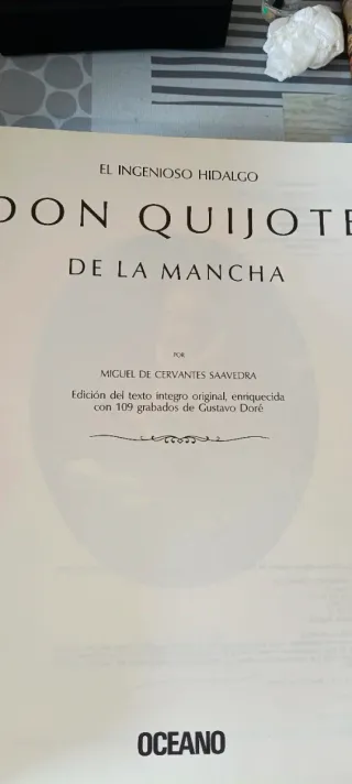 Libro de coleccionista de Don Quijote de La Mancha