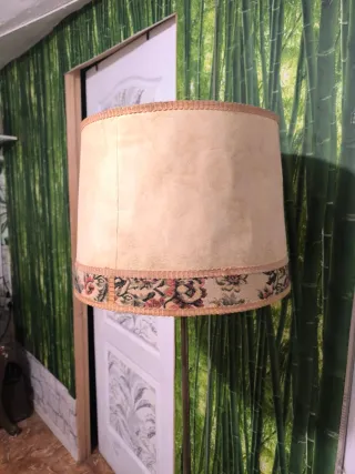 Lámpara de pie vintage tela y metal