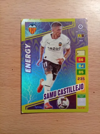 Carta Adrenalyn Samu Castillejo Valencia CF