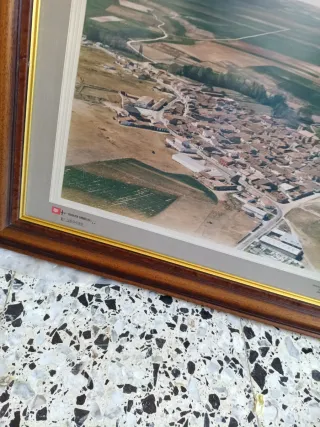 Cuadro Marco Madera Marrón Dorado