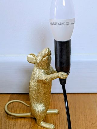 Lámpara Seletti Mouse Step dorada recableada