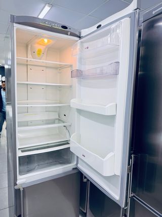 Nevera combi acero inoxidable