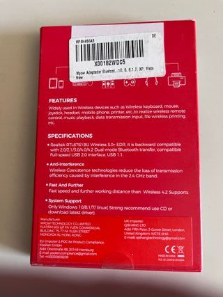 Adaptador USB Bluetooth 5.0 MPOW BH456A