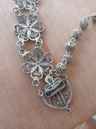 Antigua Pulsera Filigrana Cordobesa de Flores