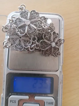 Antigua Pulsera Filigrana Cordobesa de Flores