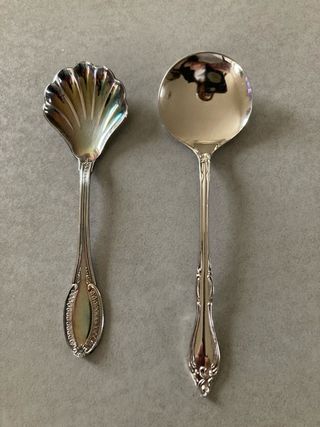 Set decorativo vintage metallo argentato