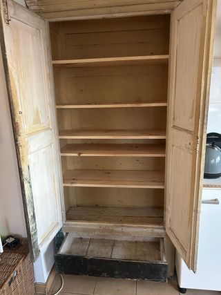 Armario Madera Vintage Beige/Teal