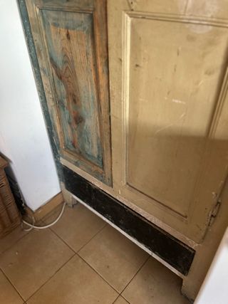 Armario Madera Vintage Beige/Teal