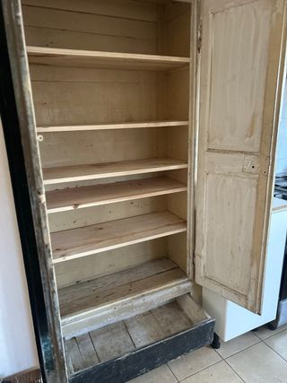 Armario Madera Vintage Beige/Teal