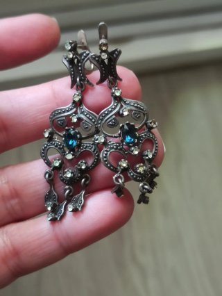 Pendientes antiguos plata