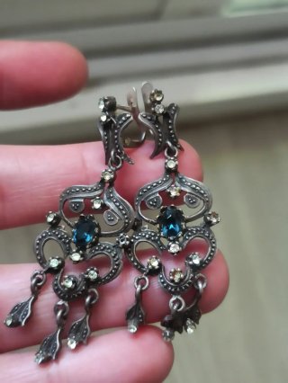 Pendientes antiguos plata