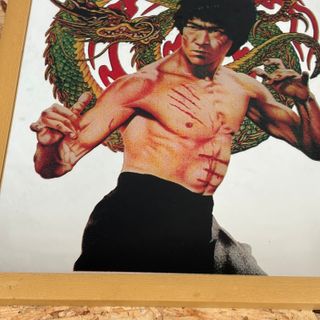 Quadro a specchio stampato Bruce Lee