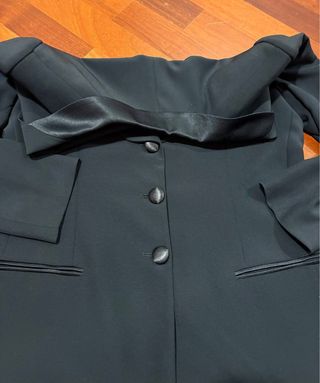 Elegante Tailleur Smoking Donna blu tg. 46