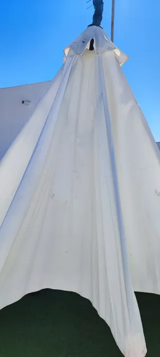 Sombrilla de terraza beige 2.5mx3m