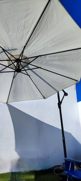 Sombrilla de terraza beige 2.5mx3m