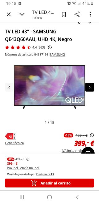 SMART TV QLED SEMINUEVA