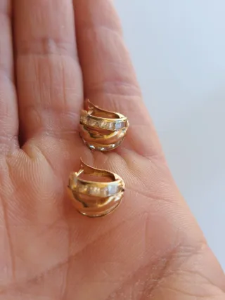 Pendientes Oro 18k con Circonitas