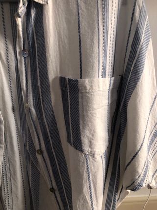 Camisa Rayas Azul y Blanca Talla Única