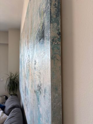 Cuadro abstracto moderno. Pintado a mano. Grande