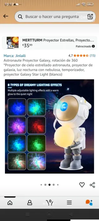 Proyector Astronauta con Mando