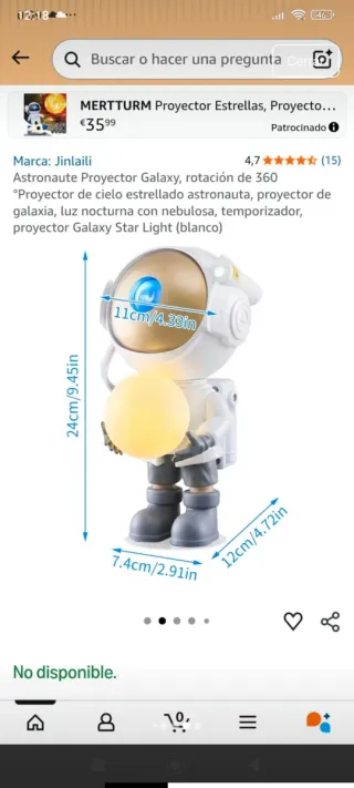 Proyector Astronauta con Mando