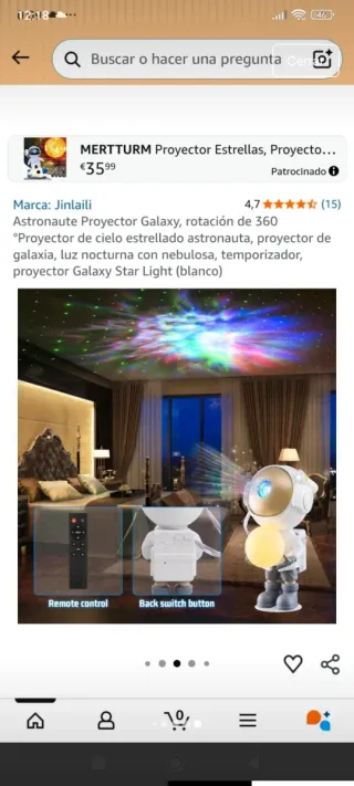 Proyector Astronauta con Mando
