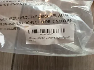 Coperta mesi neonato con coniglietto e luna