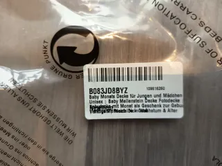 Coperta mesi neonato con coniglietto e luna