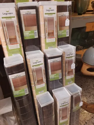 Persianas enrollables de bambú