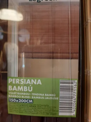 Persianas enrollables de bambú