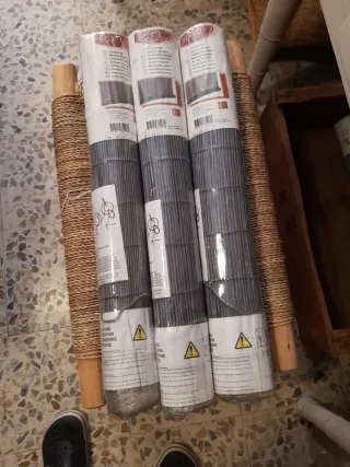 Persianas enrollables de bambú