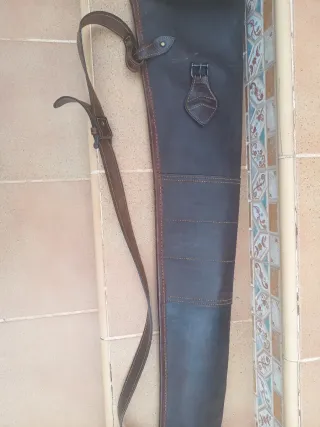 Funda de escopeta de cuero para caza