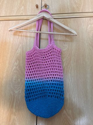 Bolso de crochet degradado