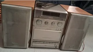 Minicadena Panasonic Antigua Plata y Madera