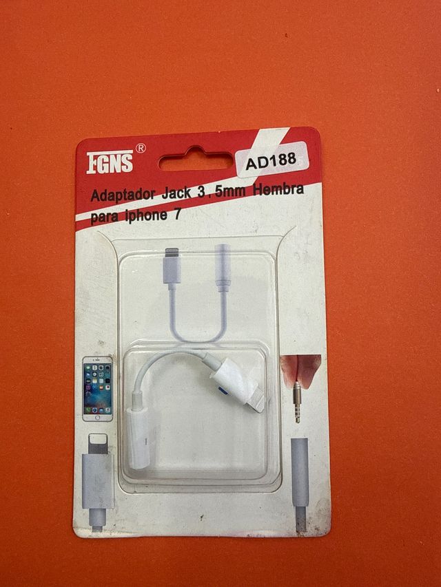 Adaptador FGNS Jack 3.5mm Hembra iPhone 7