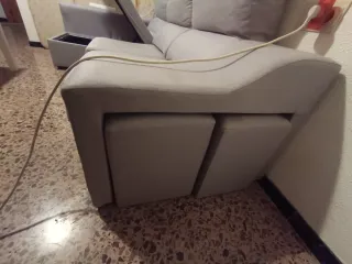 Sofá Chaiselongue Gris con Arcón