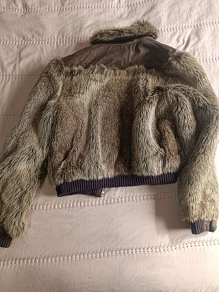 Abrigo corto pelo marrón Talla M