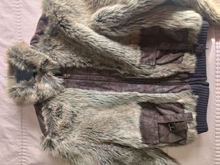 Abrigo corto pelo marrón Talla M