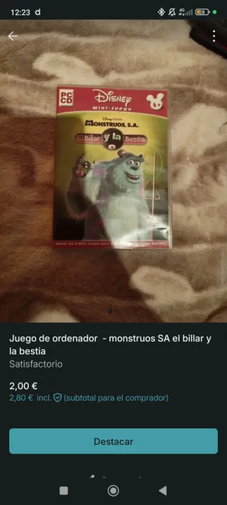 Juego PC Disney Monstruos S.A. Billar