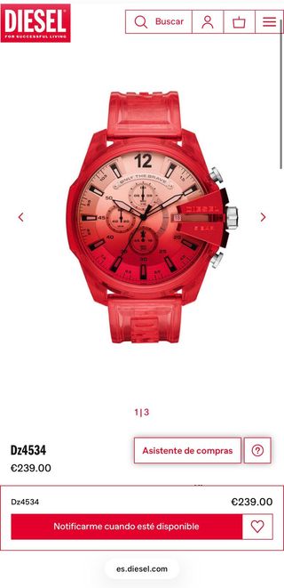 Reloj Diesel DZ4534 Rojo