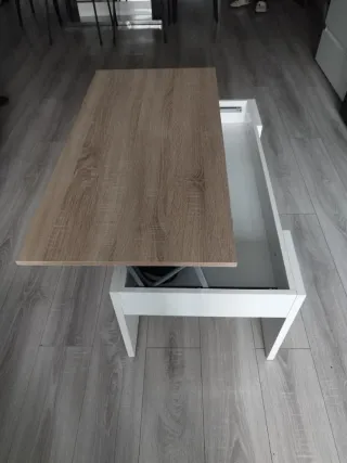 Mesa de centro elevable con almacenaje