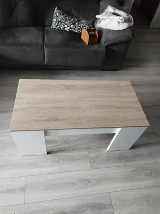 Mesa de centro elevable con almacenaje