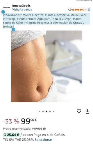 Manta Sauna Eléctrica INFRAROJO