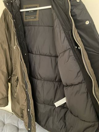 Abrigo Zara Hombre Talla S Verde Oliva