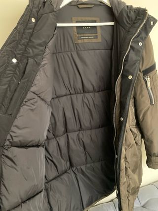 Abrigo Zara Hombre Talla S Verde Oliva