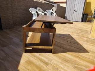 Mesa de centro elevable madera