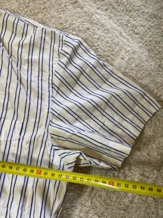 Camisa Tommy Hilfiger Rayas Azul Blanca Talla M