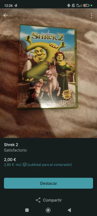 DVD Shrek 2 (Español)
