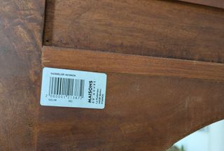 Aparador madera artesanal azul 75x35x150